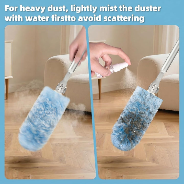 180cm Ausziehbarer Griff mit 20 Tücher für Swiffer Staubmagnet Nachfüllpack Set, 360° Einweg Magnet
