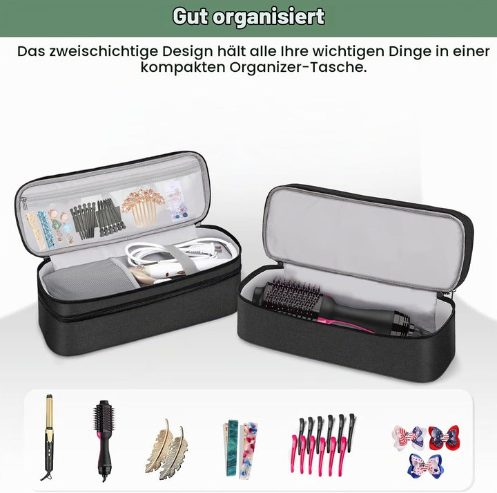 SITHON Reise Tasche für Revlon Salon One-Step Volumiser, Doppellagige Tragetasche für Dyson Airwrap,