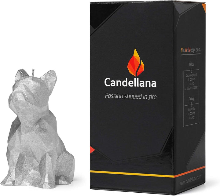 Candellana Handmade Bulldog Low-Poly Kerze Geschenk- Lustig - Dekorative Kerze - Home Décor - Gesche