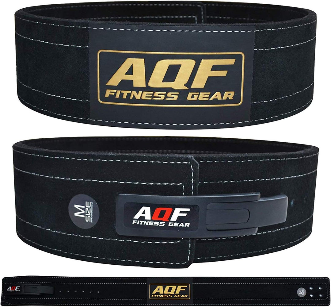 AQF Gewichthebergürtel 10.2cm Breit Leder Gepolsterte Kraftraining Gürtel, Lendenwirbelstütze Gürtel