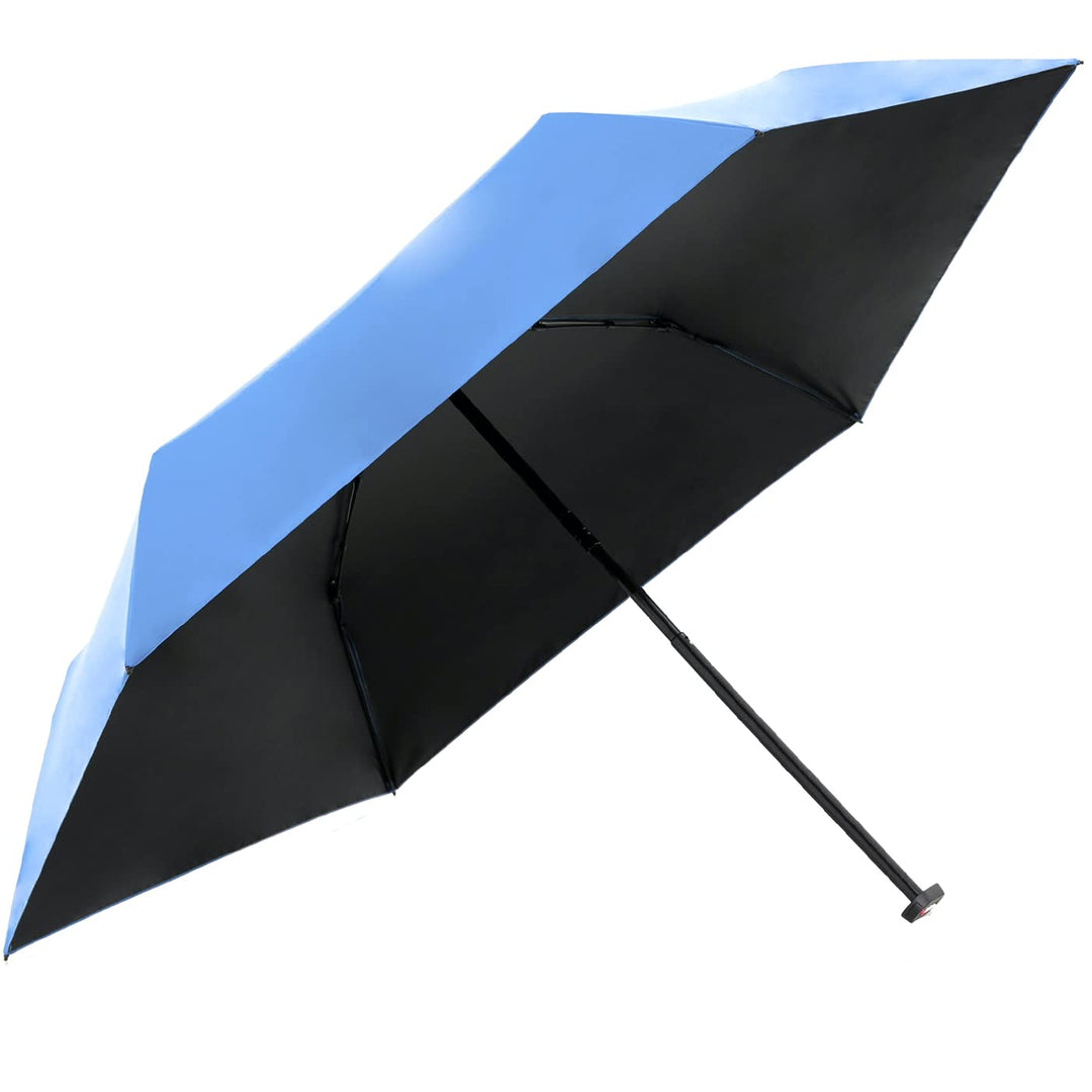 Knirps US.050 Ultra Light Slim Manual - Taschenschirm Regenschirm blue with black coating, Blue With