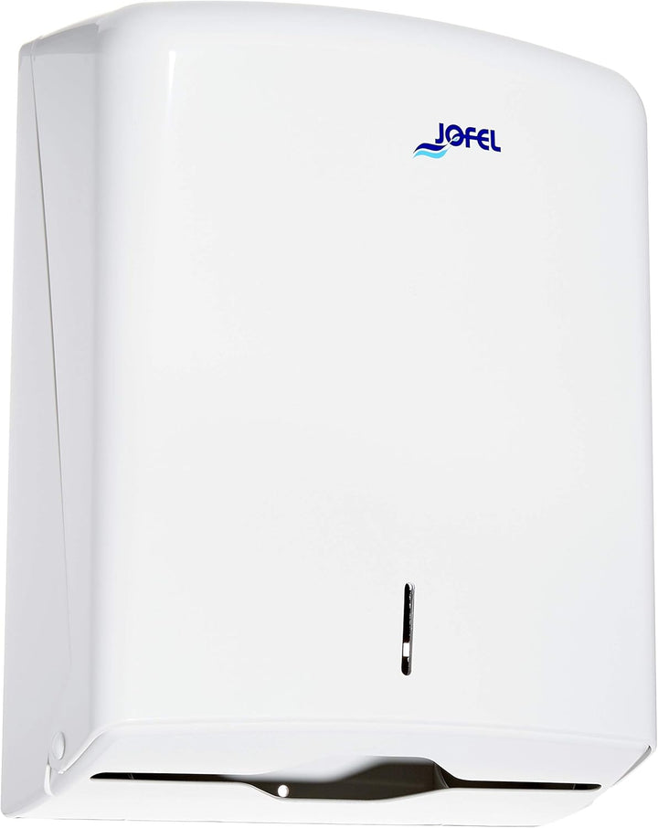 Jofel AH33000 - HANDTUCHSPENDER Z-FALZ AZUR WEISS & Relaxdays Eurospender 500 ml, Seifenspender Wand