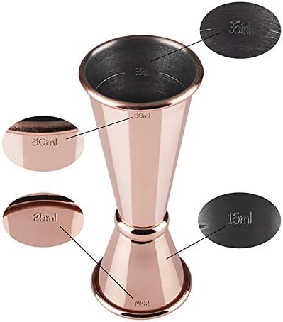 Buddy´s Bar - Moscow Mule Komplett Set, 2 x 500 ml Cocktail-Becher, 27 cm Barlöffel, 5 cl Barmass &