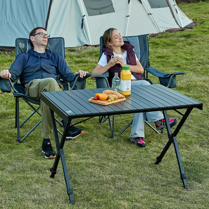 TIMBER RIDGE Campingtisch Klappbar Höhenverstellbar Klapptisch Camping Falttisch Tragbar Aluminium m
