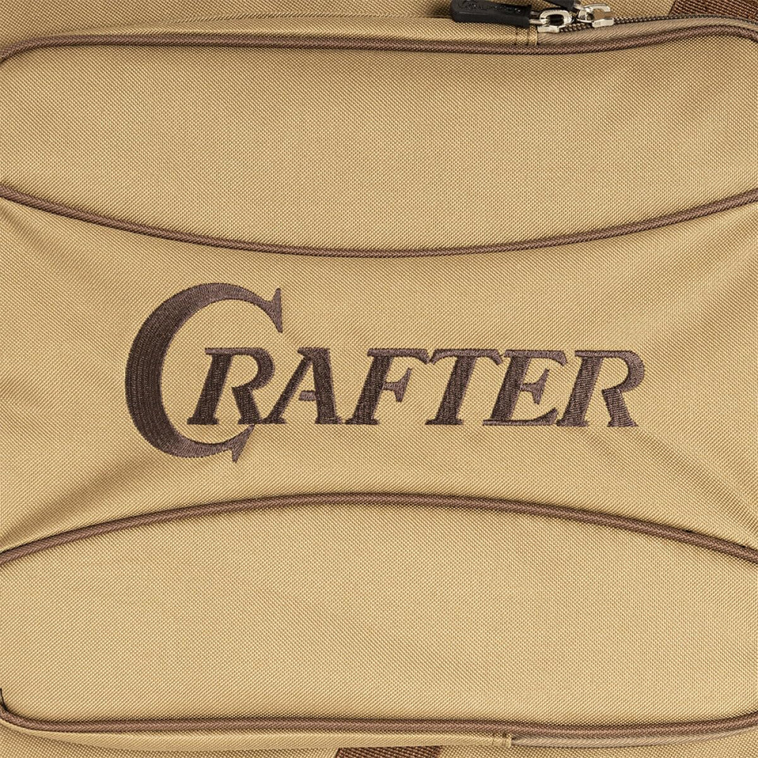 Crafter Gitarrentasche DG-M LINE Gigbag – Braun, 18 mm Polsterung, Rucksackgurt & Tragegriff, 2 Auss