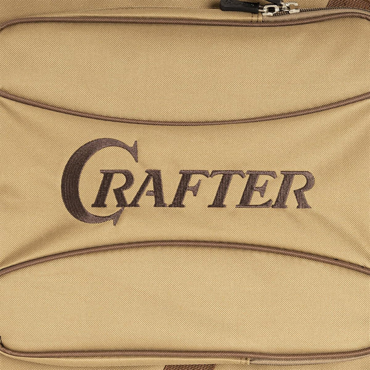 Crafter Gitarrentasche DG-M LINE Gigbag – Braun, 18 mm Polsterung, Rucksackgurt & Tragegriff, 2 Auss