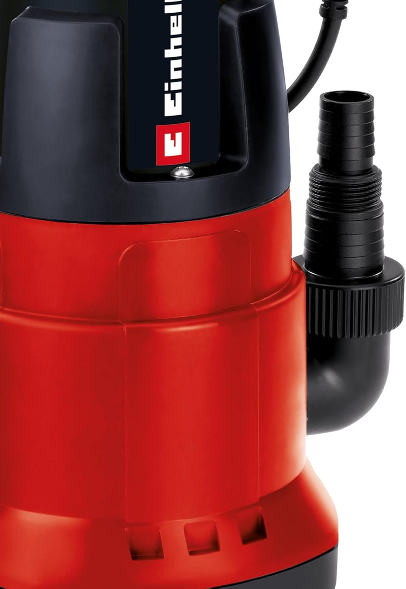 Einhell GC-DP 7835 Schmutzwasserpumpe (Rot, 780W,Ø35 mm Fremdkörper,15.700 L/h Förderl., Schwimmersc