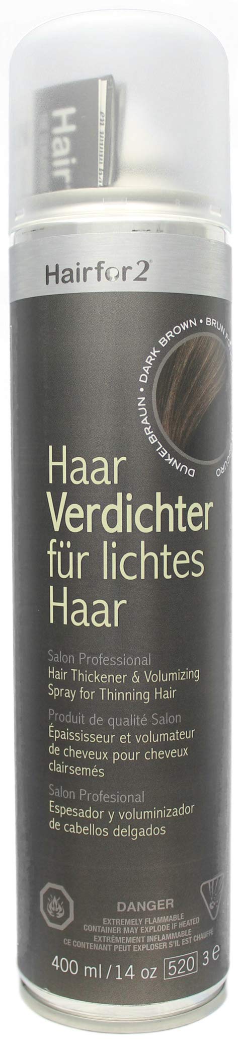 Hairfor2 Haarverdichtungsspray gegen lichtes Haar | Haarpuder | Streuhaar | Haarauffüller | Haarausf