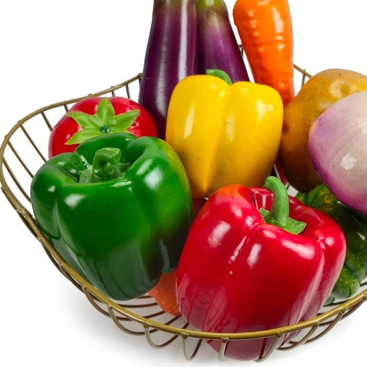 Lorigun Künstliche Paprika Gefälschte Gemüse Bunte Paprika Für Dekoration, Dekoratives Gemüse, Rot G