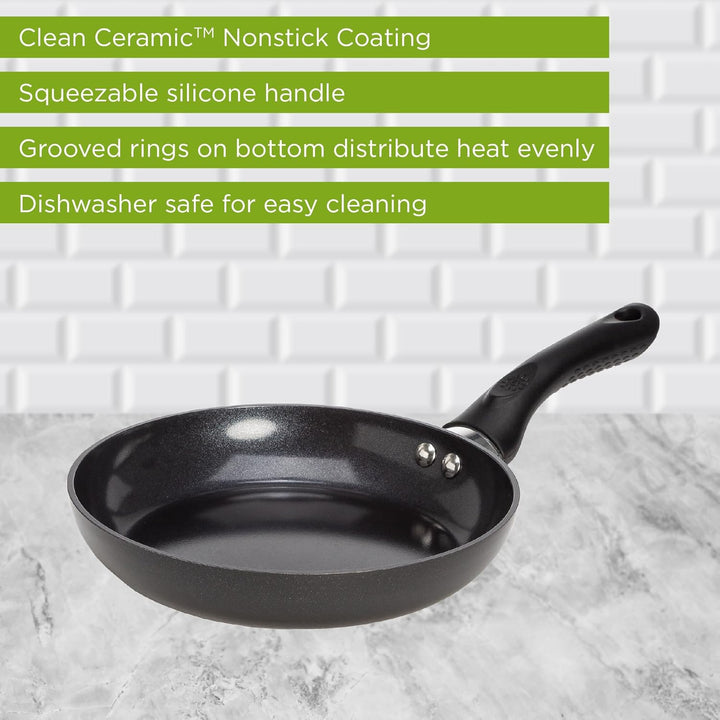 Ecolution Bratpfanne mit Griff, antihaftbeschichtet, Aluminium, 20,3 cm, Schwarz, 8" Fry Pan