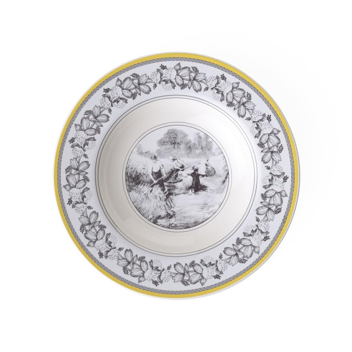 Villeroy und Boch Audun Ferme Suppenteller, Premium Porzellan 24X24X3,5CM Landhaus &amp; Rustikal, 24X24