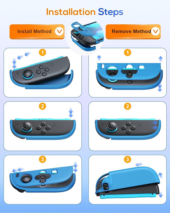 FYOUNG Dockable Hülle für Nintendo Switch 2, Abnehmbares Hartschalenhülle für Joy Con 2, Kratzfest &
