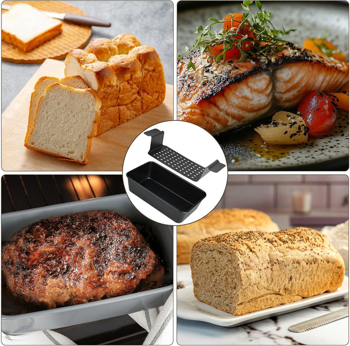 Karbonstahl Brotbackform, Hackbratenform mit Ablaufschale, Brotbackformen, Karbonstahl Brotformen, K