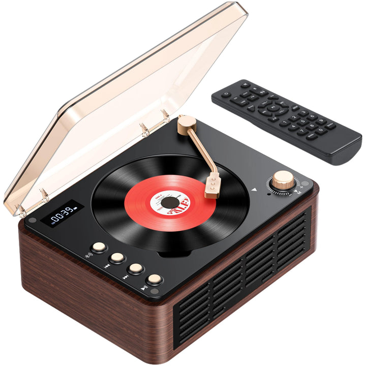 POFOTO Tragbarer CD-Player mit Bluetooth 5.3, langlebigem Akku, LCD-Display, unterstützt USB/AUX/Rad