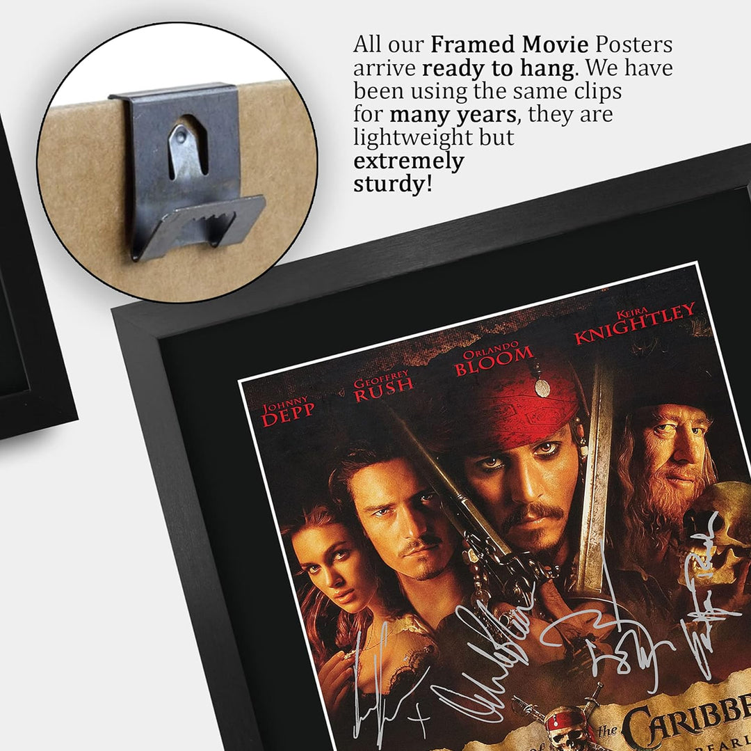 HWC Trading Pirates Of The Caribbean The Curse Of The Black Pearl A3 Gerahmte Signiert Gedruckt Auto