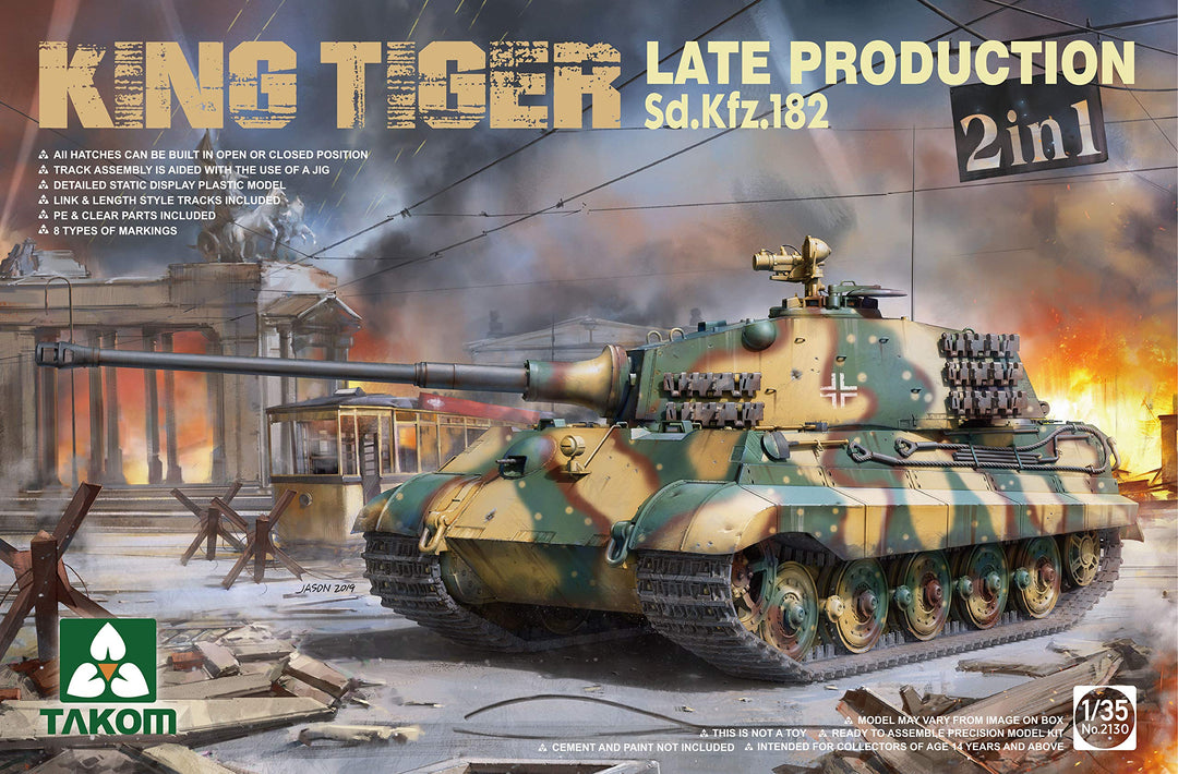 TAKOM TAK2130 2130 1/35 Sd.Kfz.182 King Tiger Late Production 2 in 1