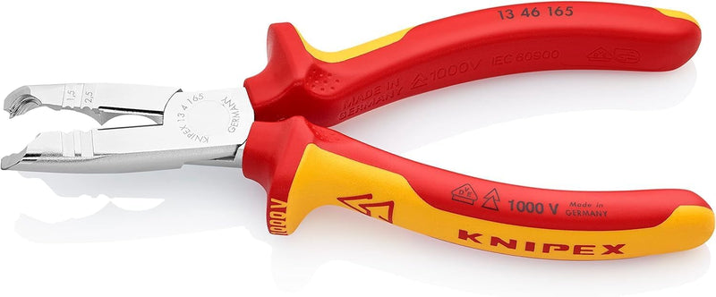 Knipex Abmantelungszange verchromt, isoliert mit Mehrkomponenten-Hüllen, VDE-geprüft 165 mm 13 46 16