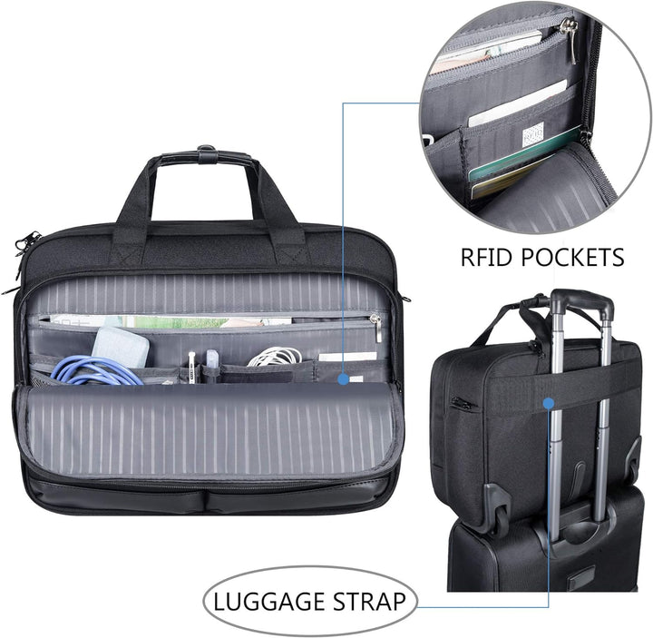 KROSER Trolley Business, Handgepäck Koffer mit Rädern Bis zu 17,3 Zoll Laptop wasserdichte Übernacht