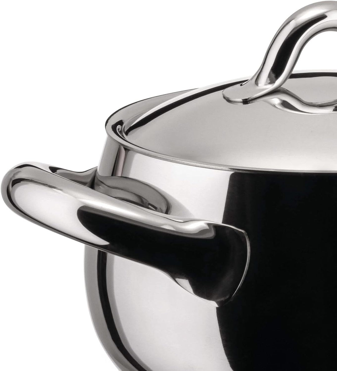 Alessi "MAMI" Kasserolle mit zwei Griffen aus Edelstahl, 24 cm Silber 24 cm, Silber 24 cm