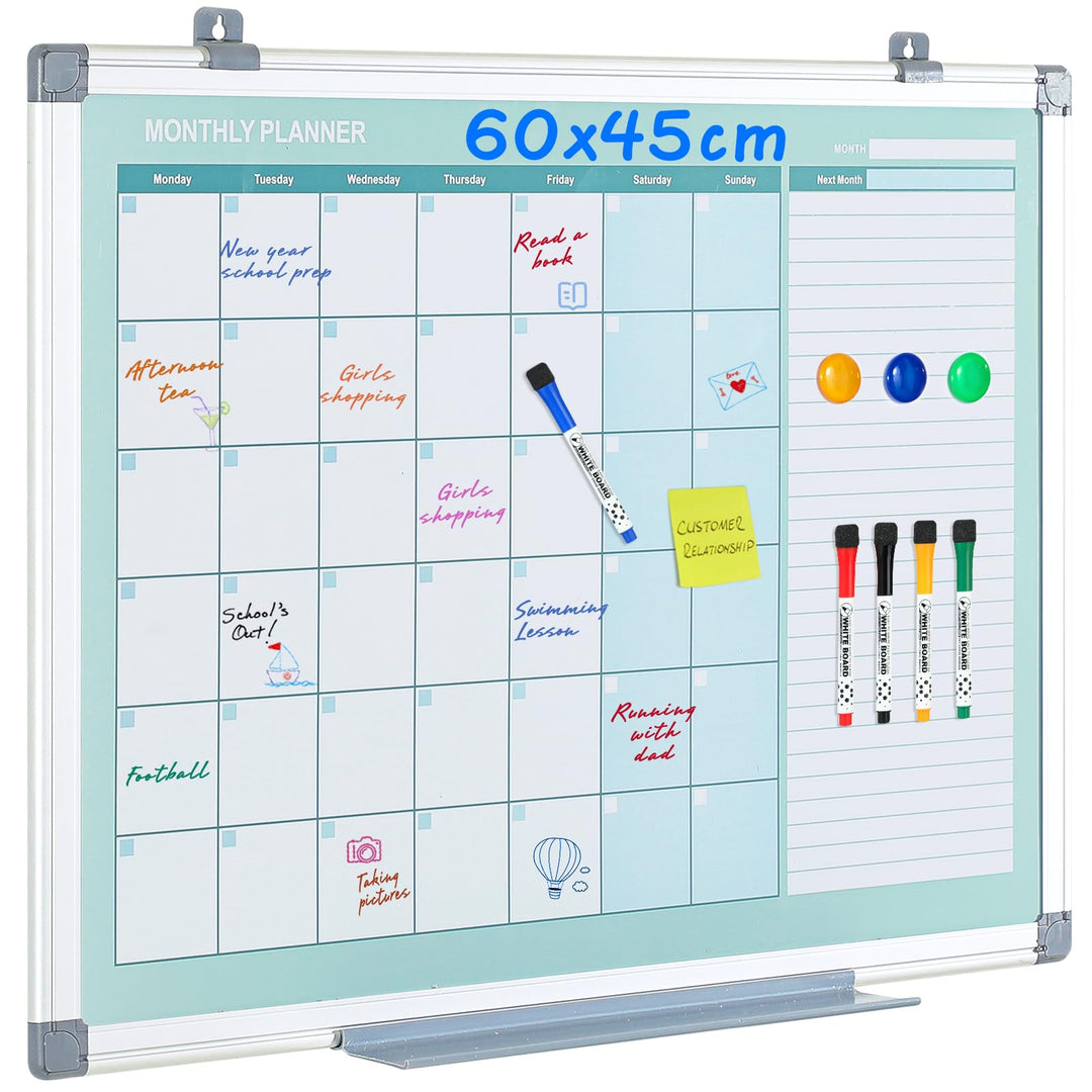 MAKELLO Magnetisches Whiteboard Monatsplaner, Trocken Abwischbar, To Do Liste, für Zuhause, Schlafzi