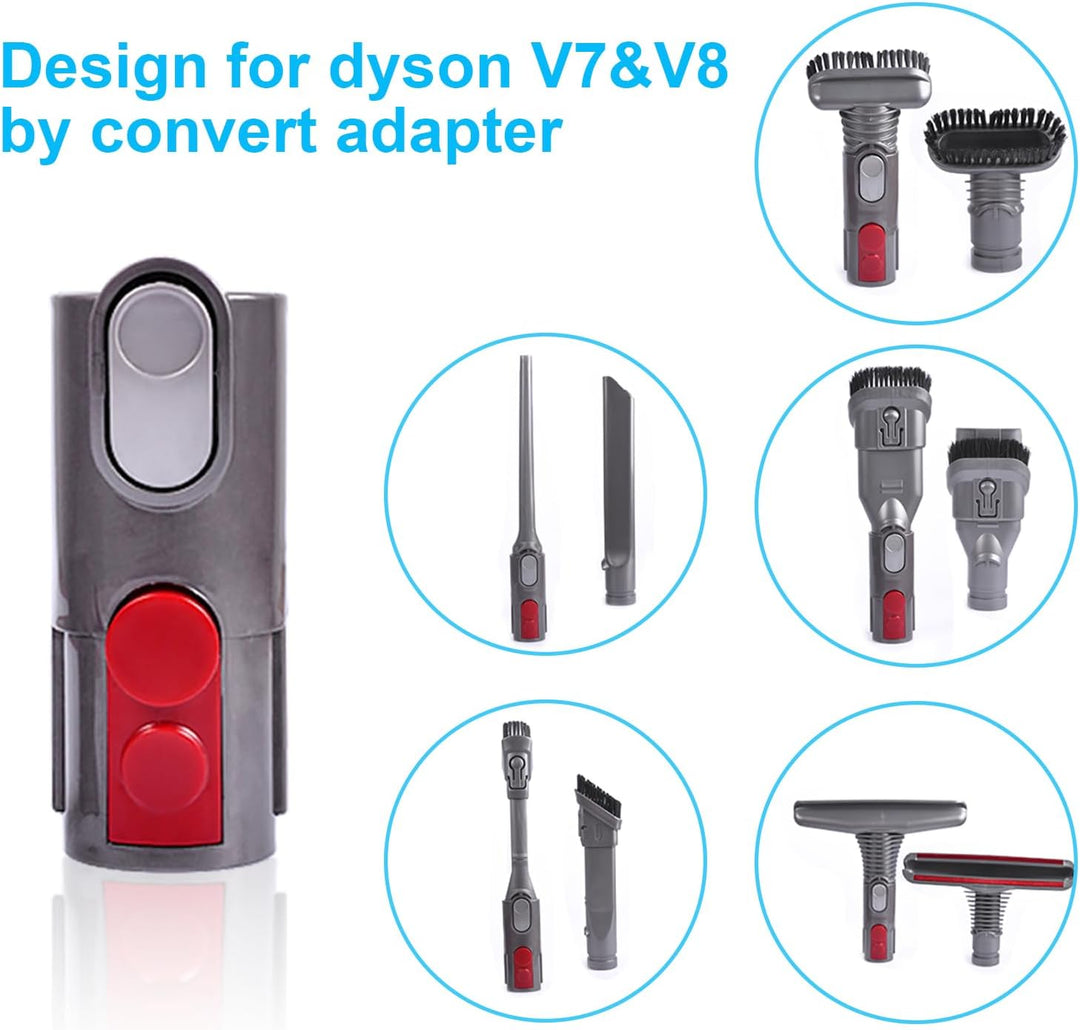 KEEPOW Zubehör Set Bürste für Dyson V7 V8 V10 V11 V15 SV10 SV11, Düse Bodendüse Ersatz Kit für Dyson