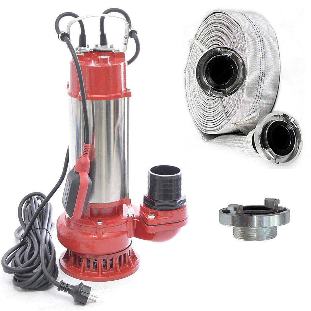 Leistungsstarke Schmutzwasserpumpe SWQ1500 PRO Tauchpumpe Wasserpumpe 1,5kW 1200l/min Grubenpumpe Ba