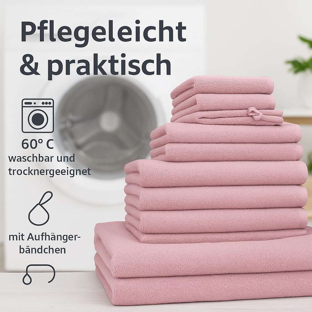 Betz 12 TLG. Handtuch Set Berlin 100% Baumwolle 2 Liegetücher 4 Handtücher 2 Gästetücher 2 Seiflappe