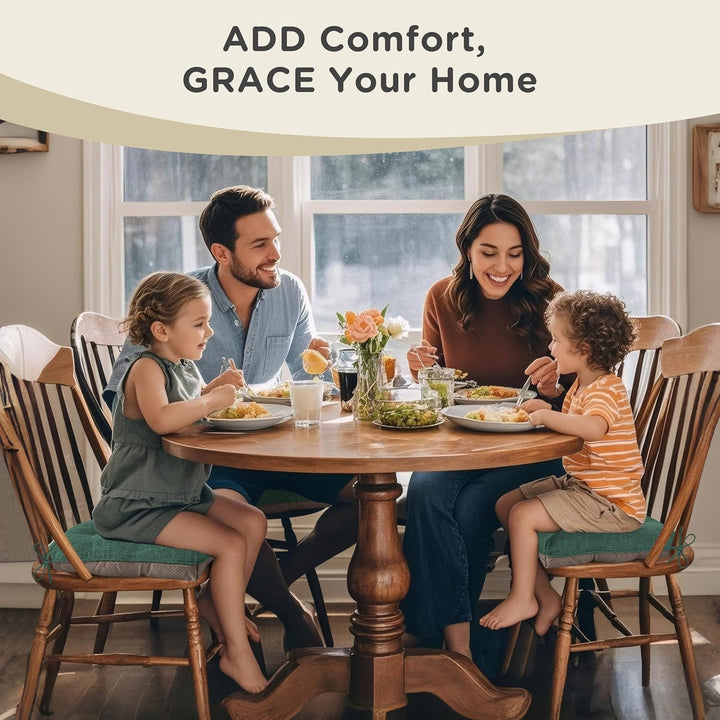 AddGrace 1er Set Stuhlkissen 46x44 cm Sitzkissen für Esszimmerstühle mit Bändern rutschfeste Sitzkis