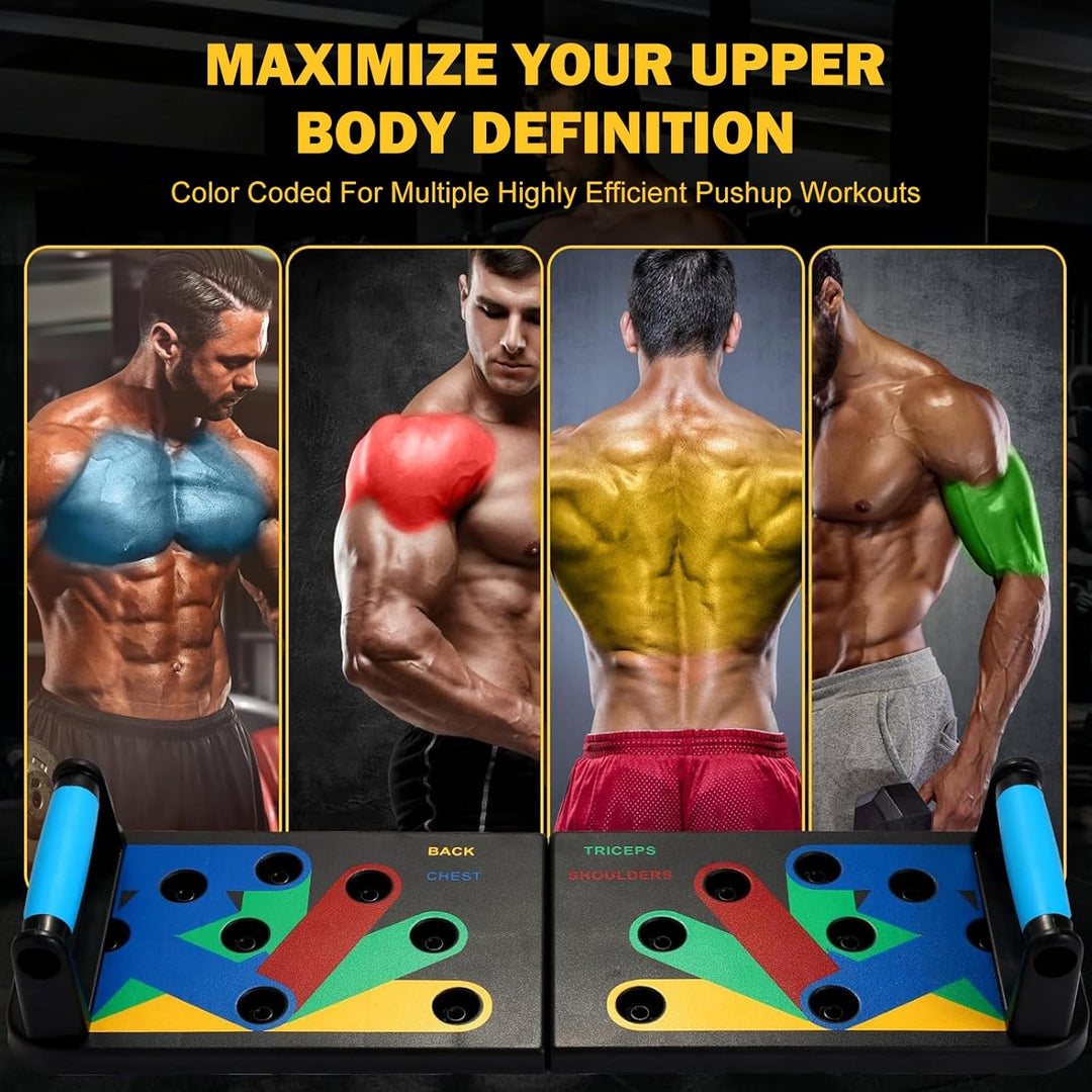 Push Up Board, Multifunktionale Liegestützbrett, Tragbar Liegestütze Brett, Faltbar, Fitnessgeräte f