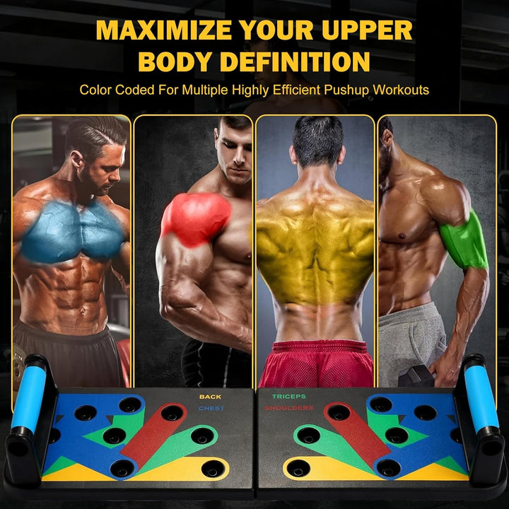 Push Up Board, Multifunktionale Liegestützbrett, Tragbar Liegestütze Brett, Faltbar, Fitnessgeräte f