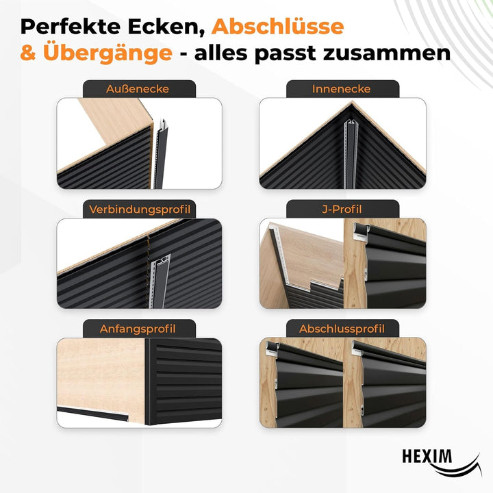 HEXIM Siding Fassadenpaneele aussen Fassadenverkleidung wetterfest Kunststoffpanelee PVC-U Verkleidu