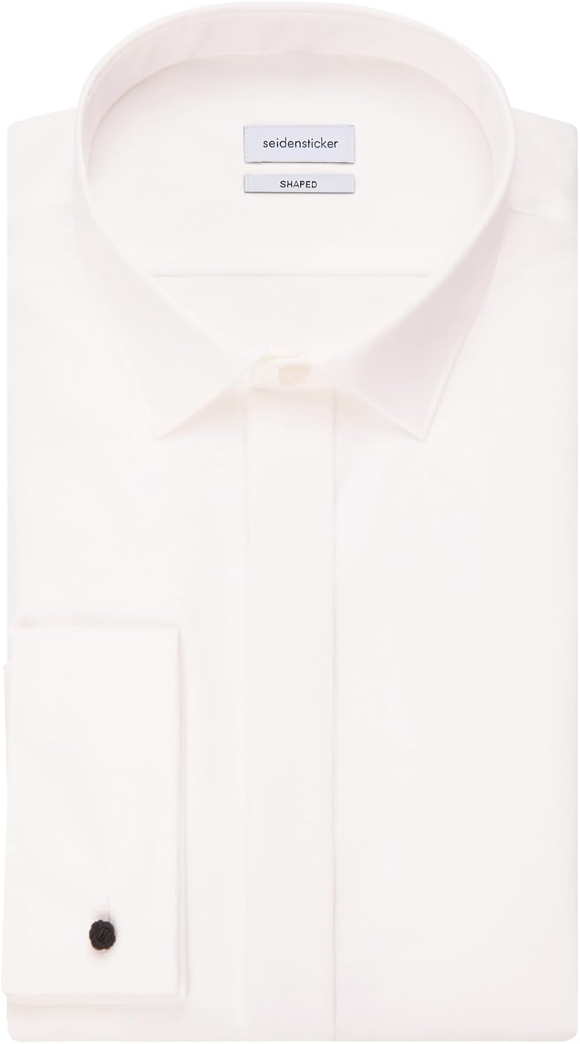 Seidensticker Herren Men Shaped Gala Businesshemd 37 Ecru(245270), 37 Ecru(245270)