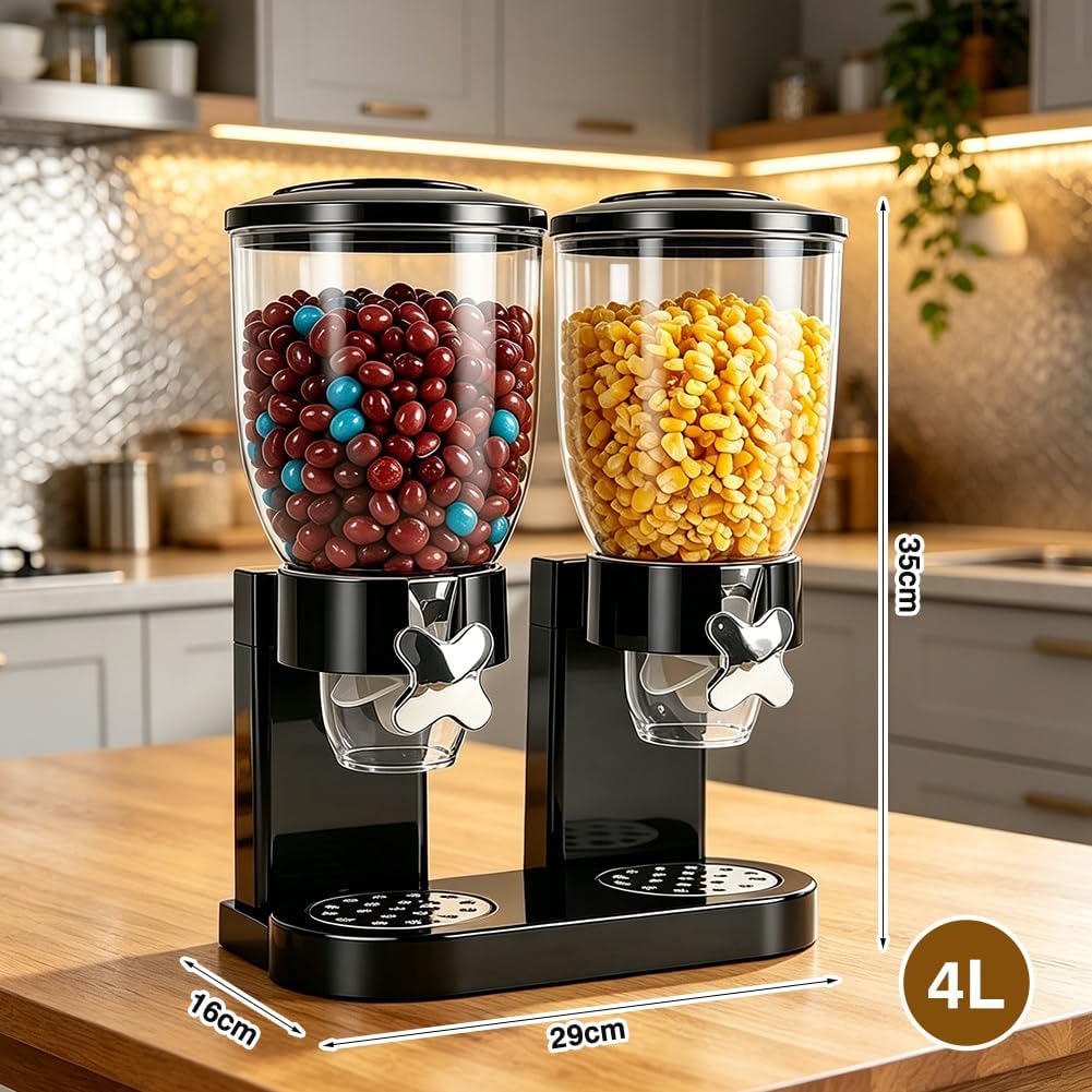 Cereal Dispenser 2L 2er Pack, Luftdichter MüSlispender FüR Die Organisation Cornflakes Spender Des K