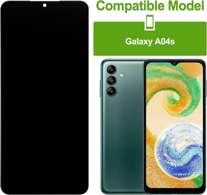 SwarKing LCD Display kompatibel mit Samsung Galaxy A04s SM-A047 Touch Screen Digitizer（Schwarz ohne