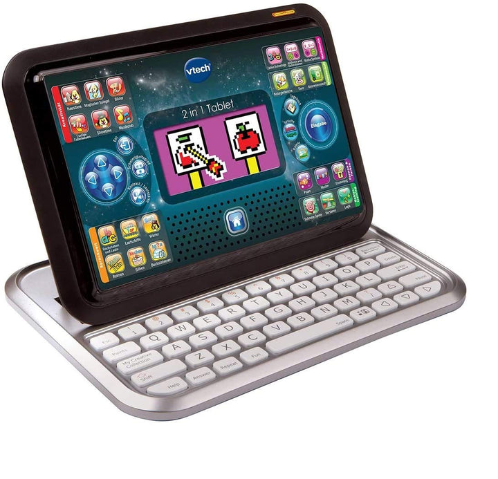 VTech 80-155504 Tablet 2-in-1, white/black, único Weiss/Black Single, Weiss/Black Single