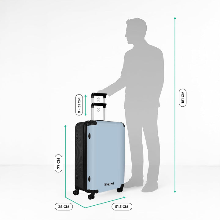 Koffer XL Gross 77x51.5x28 cm Reisekoffer mit Rollen Leicht Trolley grosser Hartschalenkoffer Rollko