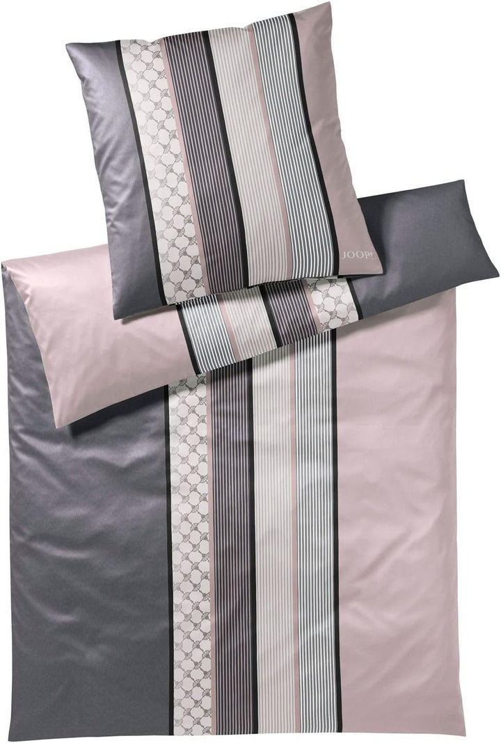 Joop! Bettwäsche Cornflower Stripes deep Rose 1 Bettbezug 155 x 220 cm + 1 Kissenbezug 80 x 80 cm 1
