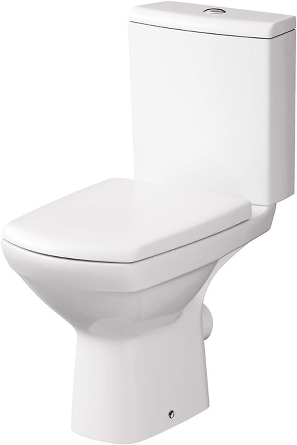 VBChome Keramik Stand WC Toilette Komplett Set Keramik WC- Sitz aus Duroplast mit Absenkautomatik So