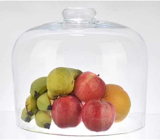 EMH Handgefertigte Glasabdeckung Cloche Dome Hoch 27cm x 30cm