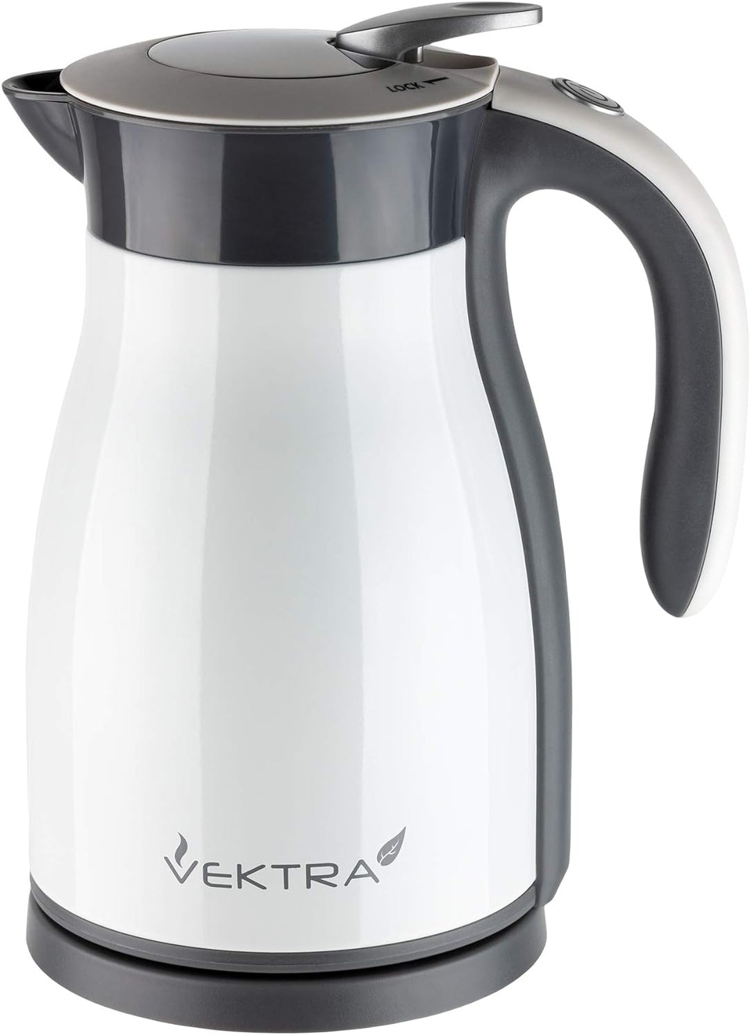 Vektra VEK-1701W Vakuumisolierter Wasserkocher 1,7 L Edelstahl Doppelwandig EU-Stecker, Thermoskanne