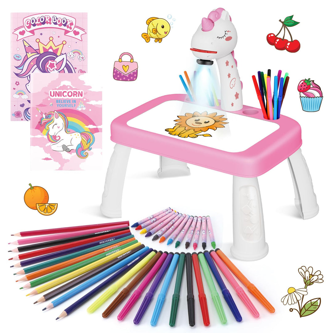 Einhorn Geschenke für Mädchen Zeichenprojektor für Kinder mit 72 Motiven Mädchen Geschenke Spielzeug