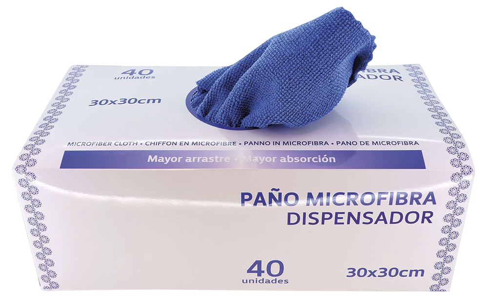 Spenderbox mit 40 Mikrofasertüchern, 300 x 300 mm