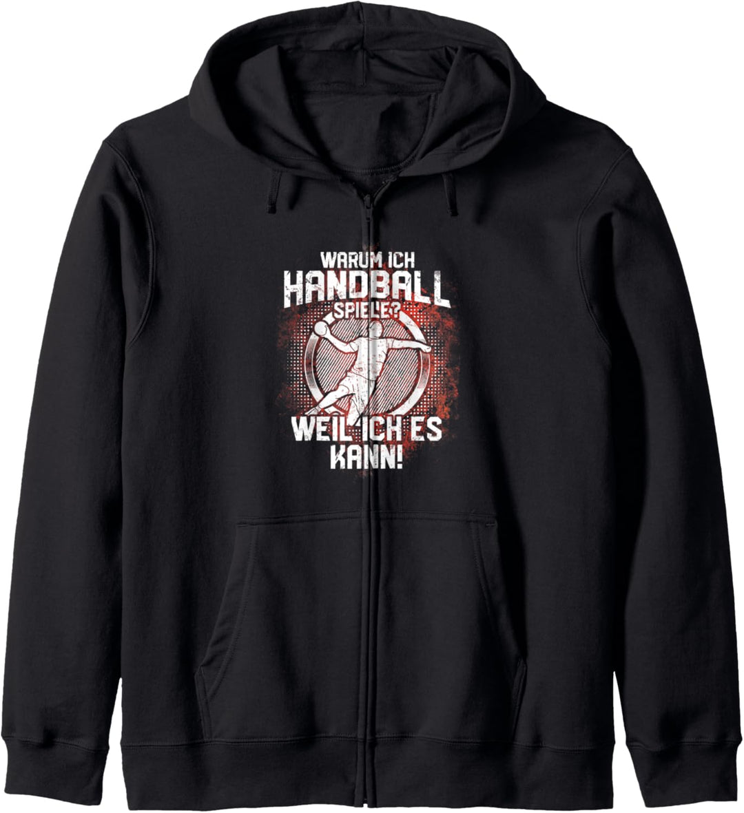 "Warum ich Handball spiele?" | Spruch Handballer Geschenk Kapuzenjacke