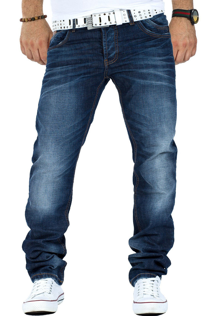 Cipo & Baxx Herren Jeans – Stilvolle Regular-Fit Denim mit Kontrastnähten | 5-Pocket-Design & Stone-