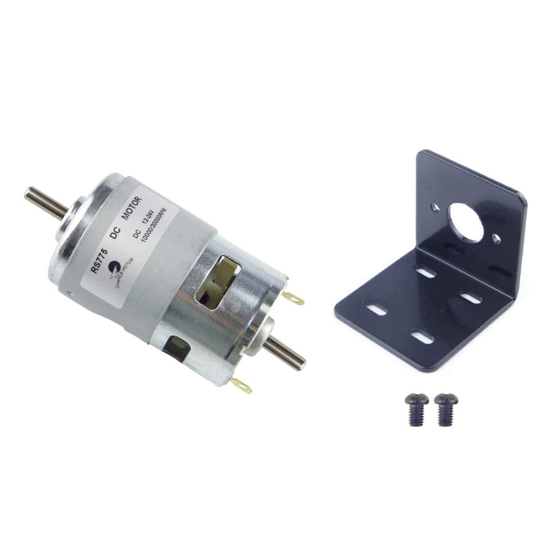 CHANCS Elektrowerkzeug 775 DC Motor Doppelwelle 12V 10000RPM 24V 20000RPM mit festem Sitz für Mini-T
