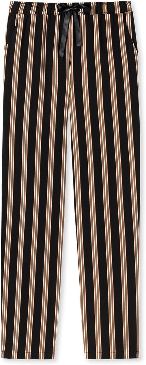 Schiesser Damen Mix & Relax Webhose Lang Schlafanzughose, Braun