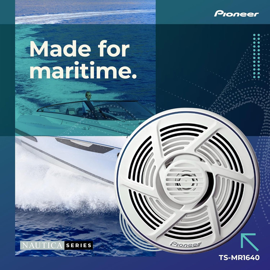 Pioneer TS-MR 1640 16 cm 2-Weg-Koaxial Lautsprecher salzwasserfest 160 W weiss