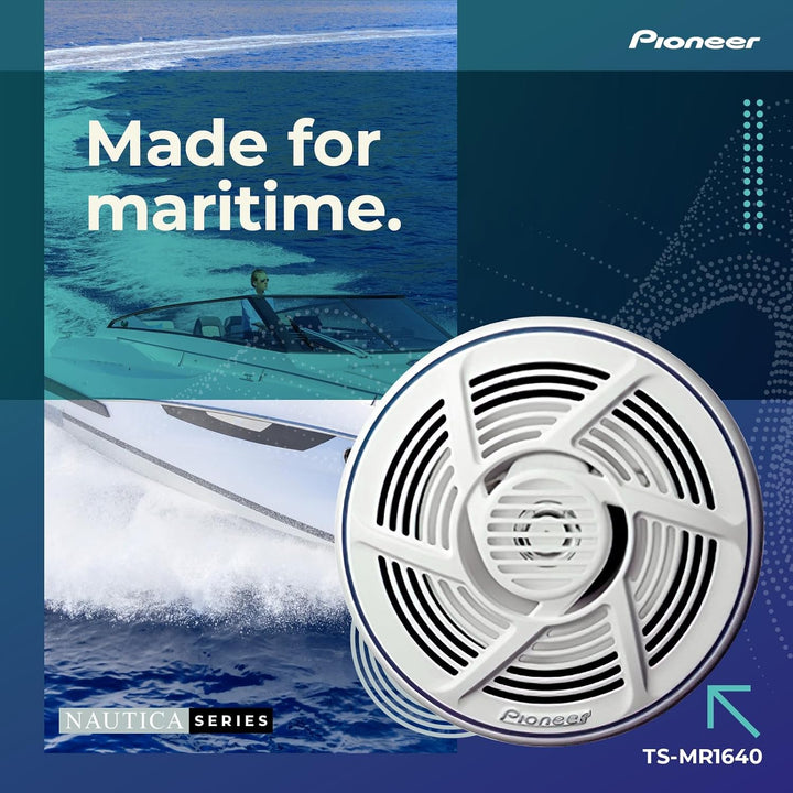 Pioneer TS-MR 1640 16 cm 2-Weg-Koaxial Lautsprecher salzwasserfest 160 W weiss
