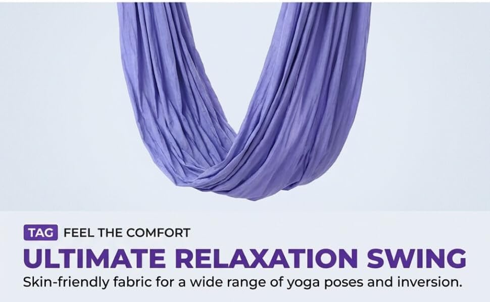 Aerial Yoga Hängematte mit, 6 Griffen Yogatuch für Studio Zuhause Hammock Swing Set für Inversionsüb