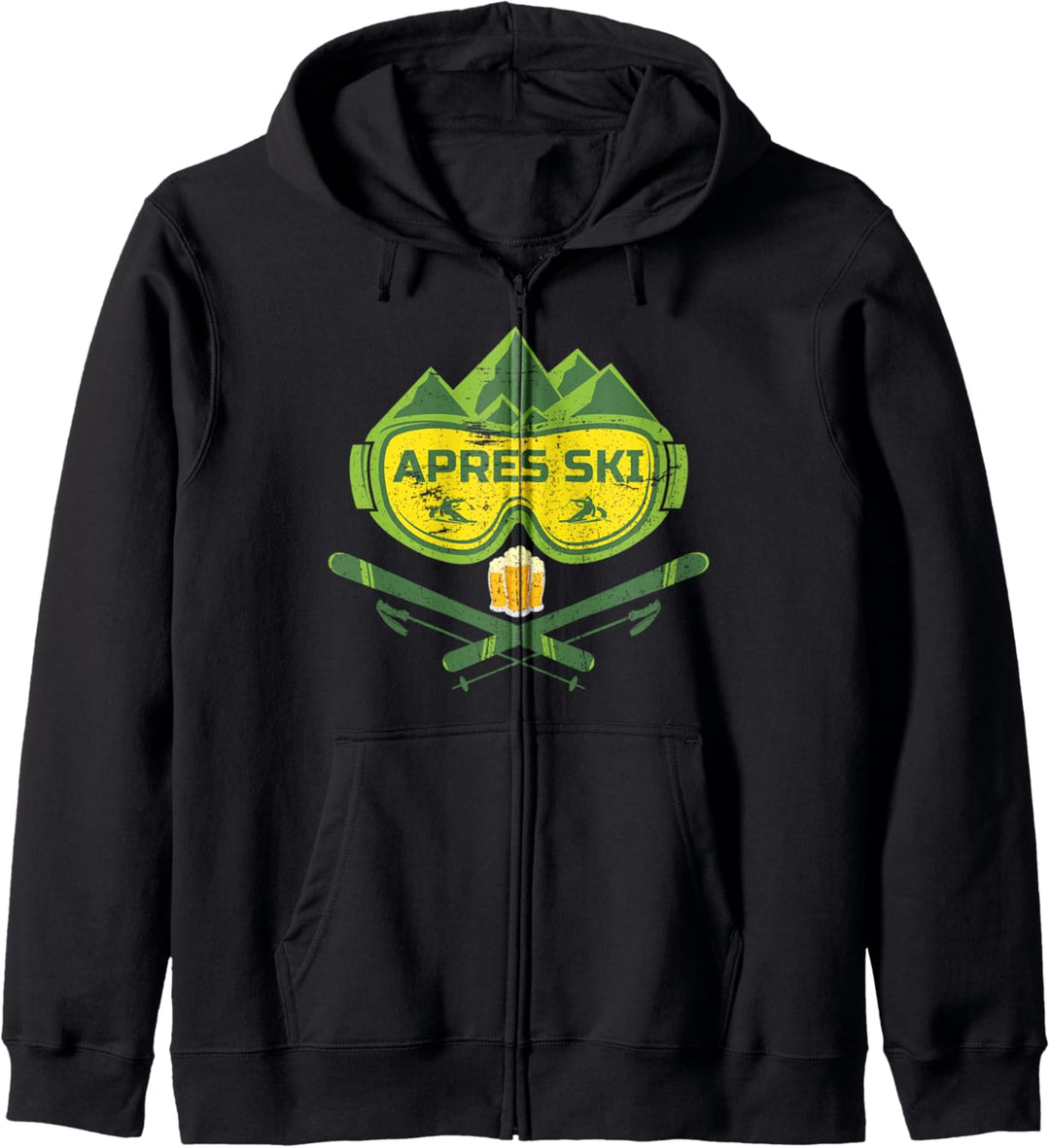 Hüttengaudi Outfit - Apres Ski - Skifahren Snowboard Saufen Kapuzenjacke